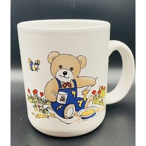 Vintage Fine Ceramics Teddy Bear Mug Cottagecore Coffe Tea Cup